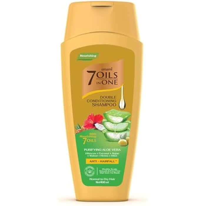Emami 7 Oils in One Double Conditioning Shampoo Purifying Aloe Vera 400 ML - Image 1